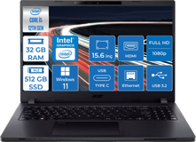 Acer Travelmate P2TMP215 WP04 Dahili Intel UHD Graphics Intel Core i5 1235U 32 GB Ram 512 GB SSD 15.6 inç Full HD Windows 11 Pro Laptop