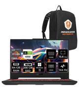 Asus TUF Gaming A15 LP052 Harici GeForce RTX 4050 AMD Ryzen 7 7735HS 64 GB Ram 256 GB SSD 15.6 inç Full HD Windows 11 Pro Gaming Laptop + PER4 Çanta