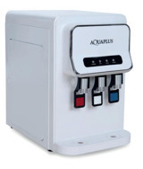 Aquaplus Arıtmalı Sıcak-Soğuk Buz Makineli Sensörlü Beyaz Mini Tezgah Üstü Su Sebili