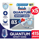 Finish Quantum Infinity Shine Tablet Bulaşık Makinesi Deterjanı 5x83 Adet