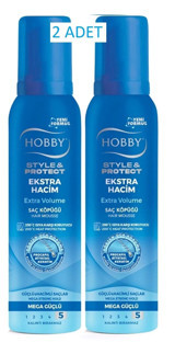 Hobby Style&Protect Normal Saçlar İçin Şekillendirici Hacim Veren Saç Köpüğü 2x150 ml