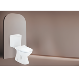 Seramiksan Alfa 42 cm Seramik Kanallı Alttan Çıkışlı Ayaklı Klozet Beyaz