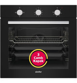 Simfer 8205 76 lt A Enerji Sınıfı Analog Ocaksız Tam Boy Ankastre Fırın Siyah