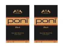Poni Black EDT Çiçeksi-Fresh-Odunsu Erkek Parfüm 2x90 ml