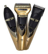 Gold Silver GS-145 Saç Sakal Burun 3 Başlıklı Çok Amaçlı Sinekkaydı Kuru Tıraş Makinesi