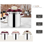 Evimsaray S 1798 Sm Clipso Kapak Kapsül 8 lt Düdüklü Tencere Mor