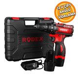 Rodex RDX3321 12 V 1.5 Ah Çift Akülü Vidalama Makinesi
