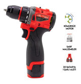 Dawreek MWD24R 24 V 4 Ah Kömürsüz Darbeli Çift Akülü Vidalama Makinesi