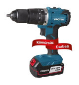 Proter PST 540 BL 20 V 4 Ah Kömürsüz Darbeli Çift Akülü Vidalama Makinesi