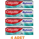 Colgate Max Beyazlık Beyazlatıcı ve Çürüklere Karşı Naneli Florürlü Diş Macunu 4x50 ml