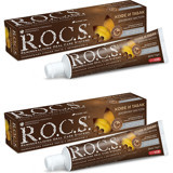 Rocs Kahve Tütün Lekelere Karşı Florürlü Diş Macunu 2x60 ml