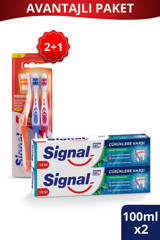 Signal Çürüklere Karşı Naneli Florürlü Diş Macunu 2x100 ml