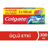 Colgate Üçlü Etki Naneli Florürlü Diş Macunu 2x150 ml