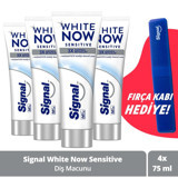 Signal White Now Sensitive Naneli Florürlü Diş Macunu 4x75 ml