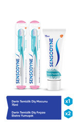 Sensodyne Derin Temizlik Hassasiyet Florürlü Diş Macunu 2x75 ml