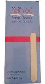 Platonik Ahşap 100 Adet Ağda Spatulası