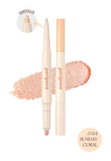 Peripera Sugar Twinkle Duo 04 Sunday Coral Çift Taraflı Kalem Işıltılı Göz Farı