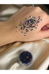 Tolstoy Black Stars Toz Simli Glitter Tekli Göz Farı