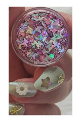 Hb Tasarım Pink02 Krem Simli Glitter Göz Farı