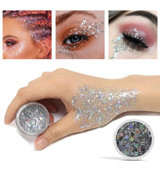 Niyenabeauty Gümüş Yansımalı Toz Glitter Tekli Göz Farı