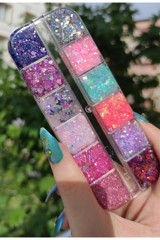Serashine Kremsi 3 Kalem Simli Glitter Palet Far Paleti
