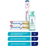 Sensodyne Tam Koruma Beyazlatıcı Naneli Florürlü Diş Macunu 2x50 ml