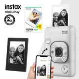 Fujifilm Instax Mini Liplay Şipşak Mini Full HD Kompakt Dijital Fotoğraf Makinesi Gri + 20 Adet Fotoğraf Filmi