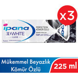 İpana 3D White Luxe Charcoal Naneli Florürlü Diş Macunu 3x75 ml