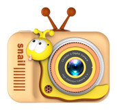 Mengtuo Sevimli Salyangoz Mini Full HD Kompakt Dijital Fotoğraf Makinesi Sarı