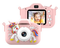 Tfixol Sevimli Unicorn Mini Full HD Kompakt Dijital Fotoğraf Makinesi Pembe