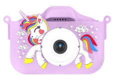 Eternal Luck Tek Boynuzlu Mini Full HD Kompakt Dijital Fotoğraf Makinesi Mor