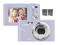 Andoer 2.4 inç Full HD HD 48 MP Kompakt Dijital Fotoğraf Makinesi Mor