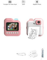 Vothoon Cmr15 Mini Full HD Kompakt Dijital Fotoğraf Makinesi Pembe
