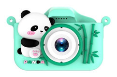 Mengtuo Sevimli Panda Mini Full HD Kompakt Dijital Fotoğraf Makinesi Yeşil
