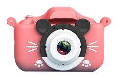 Tuomeng Mickey Mini Mini Full HD Kompakt Dijital Fotoğraf Makinesi Pembe