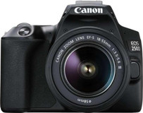 Canon Eos 250D 18-55 mm Full HD DSLR Dijital Fotoğraf Makinesi Siyah