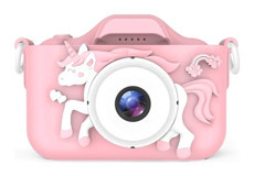 Tuomeng Unicorn Mini Full HD Kompakt Dijital Fotoğraf Makinesi Pembe