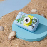 Tuomeng Sevimli Dinozor Şipşak Mini Full HD Kompakt Dijital Fotoğraf Makinesi Mavi