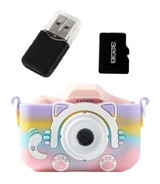 Mengtuo Mickey Şipşak Mini Full HD Kompakt Dijital Fotoğraf Makinesi Pembe