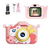 Tuomeng Sevimli Melek Mini Full HD Kompakt Dijital Fotoğraf Makinesi Pembe