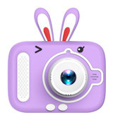 Pepisky Sevimli Tavşan Mini Full HD Kompakt Dijital Fotoğraf Makinesi Mor