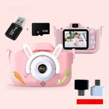 Tuomeng Tavşan Mini Full HD Kompakt Dijital Fotoğraf Makinesi Pembe