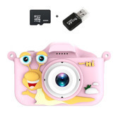 Tuomeng Küçük Sevimli Salyangoz Şipşak Mini Full HD Kompakt Dijital Fotoğraf Makinesi Pembe