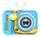 Mengtuo Sevimli Salyangoz Mini Full HD Kompakt Dijital Fotoğraf Makinesi Mavi