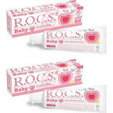 Rocs Baby Elmalı Florürsüz 0-3 Yaş Çocuk Diş Macunu 2x35 ml