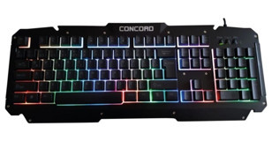 Concord C-62 Türkçe Q RGB Black Kablolu Siyah Mekanik Klavye