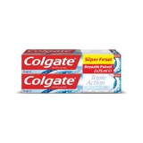 Colgate Triple Action Extra White Naneli Florürlü Diş Macunu 2x75 ml