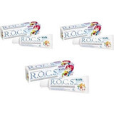 Rocs Kids Florürsüz 3-7 Yaş Çocuk Diş Macunu 3x35 ml