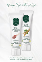 Eyüp Sabri Tuncer Misvaklı Organik Florürsüz Diş Macunu 90 ml + Himalaya Tuzlu Diş Macunu 90 ml