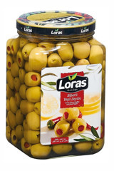 Loras Tuzlu Salamura Biberli Yeşil Zeytin Kavanoz 900 gr